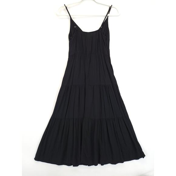 Wild Fable Tiered Short SunDress Adjustable Strap Women XS Flowey Black Causal - Picture 2 of 11